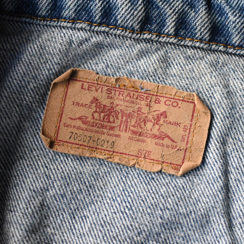 90’s Levi's 70507-0219 ケミカルウォッシュ デニムジャケット USA製 250520