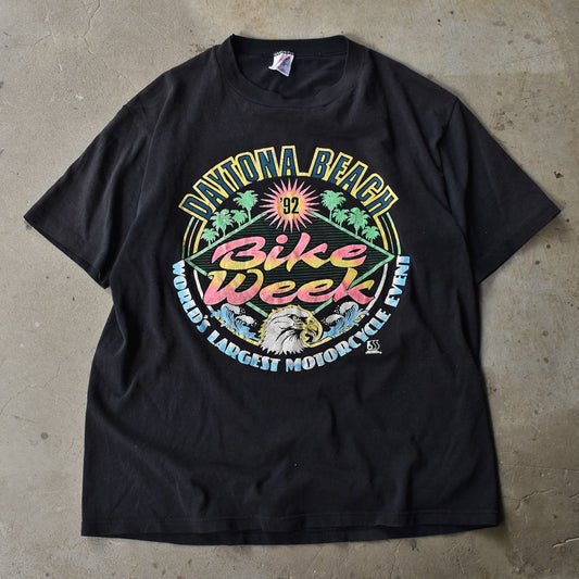 90's ”DAYTONA BEACH BIKE WEEK ’92” Motorcycle Tシャツ USA製 230518H