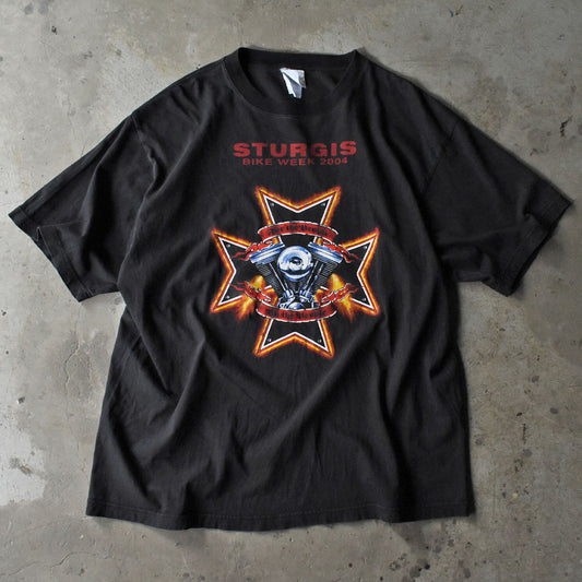 Y2K “Sturgis Bike week 2004” 両面プリント バイク Tシャツ 240619