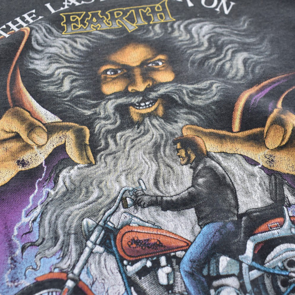 90's 3D Emblem/HARLEY-DAVIDSON "The Last Biker on Earth" ハーレーTシャツ 260501H