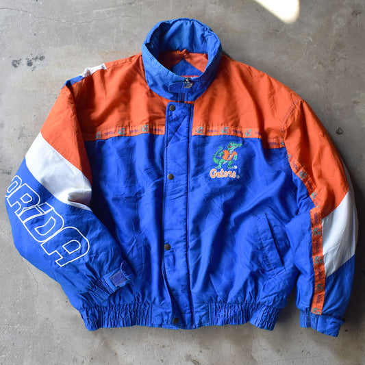 90’s COLLEGIATE LIGENSED “FROLIDA Gators” 中綿入り フード ナイロンジャケット 240212