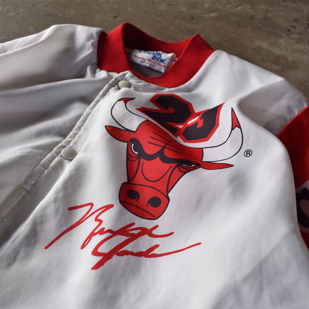 90's Chalk Line “NBA Chicago Bulls” マイケル・ジョーダン！ ナイロンジャケット 231213H