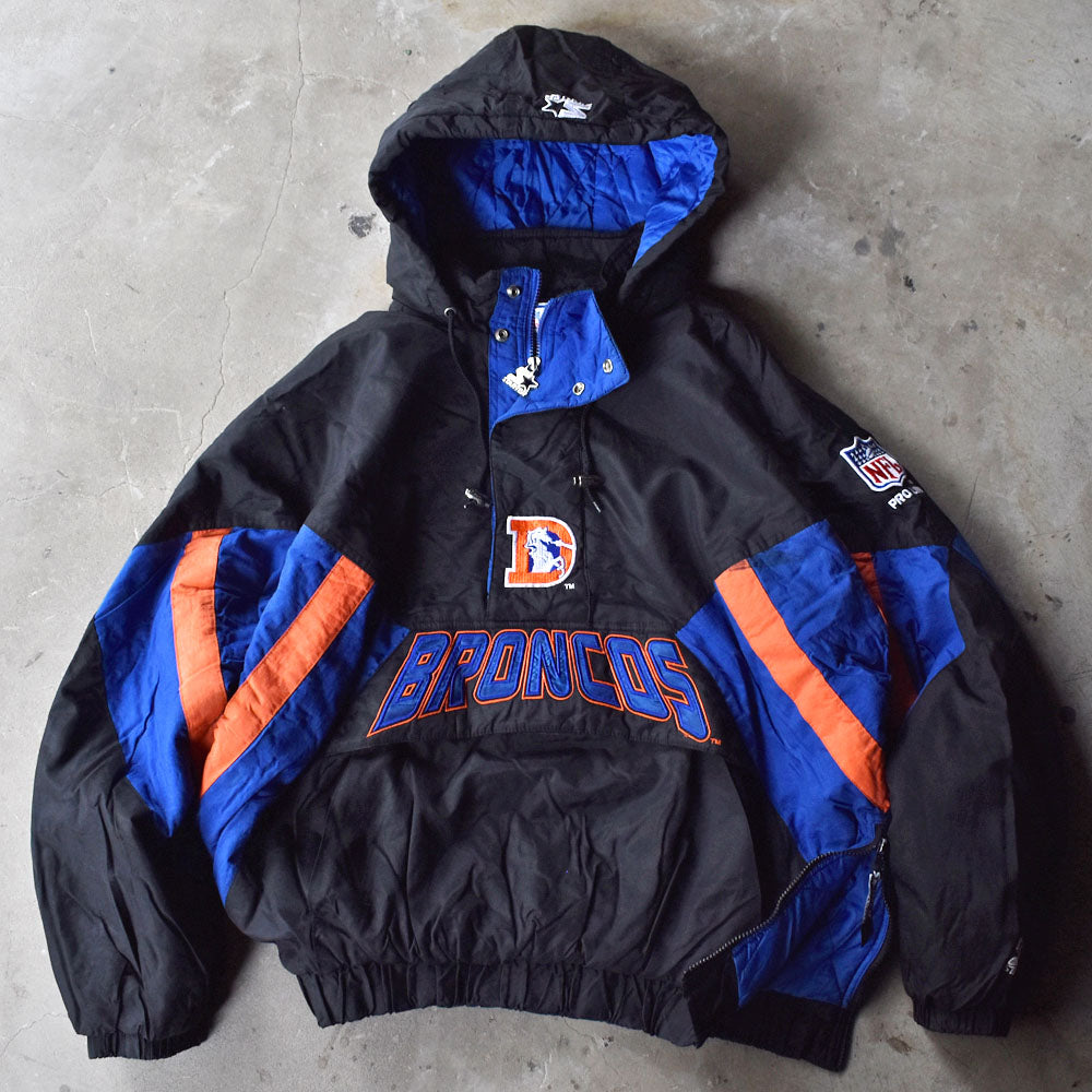 90’s STARTER ”NFL Denver Broncos” 中綿入り フード ナイロンプルオーバー　231211