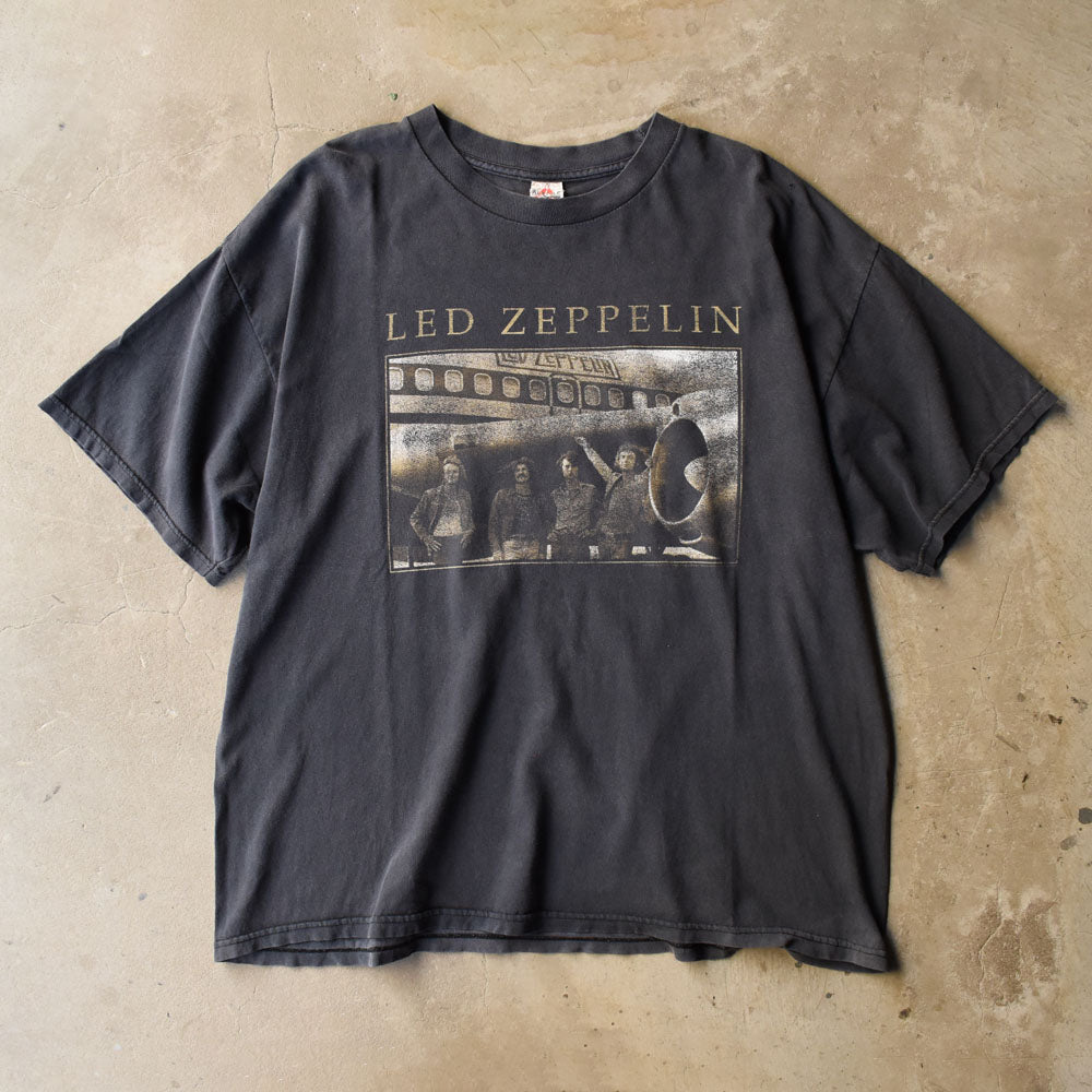レッド・ツェッペリン セピア調フォトプリント ロックTシャツ 2006年 ブラック 古着