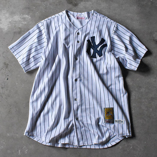Mitchell & Ness “MLB New York Yankees / #3 RUTH“ ベーブ・ルース 復刻 ベースボールシャツ 250303H