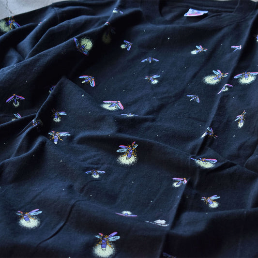 90's AOP! "firefly" ホタル アート Tシャツ USA製 230711