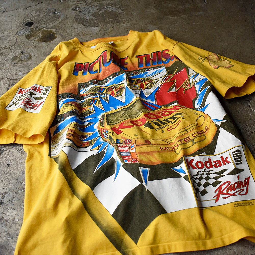 90's イエロー！ AOP Racing “Kodak”Tシャツ USA製 240719H