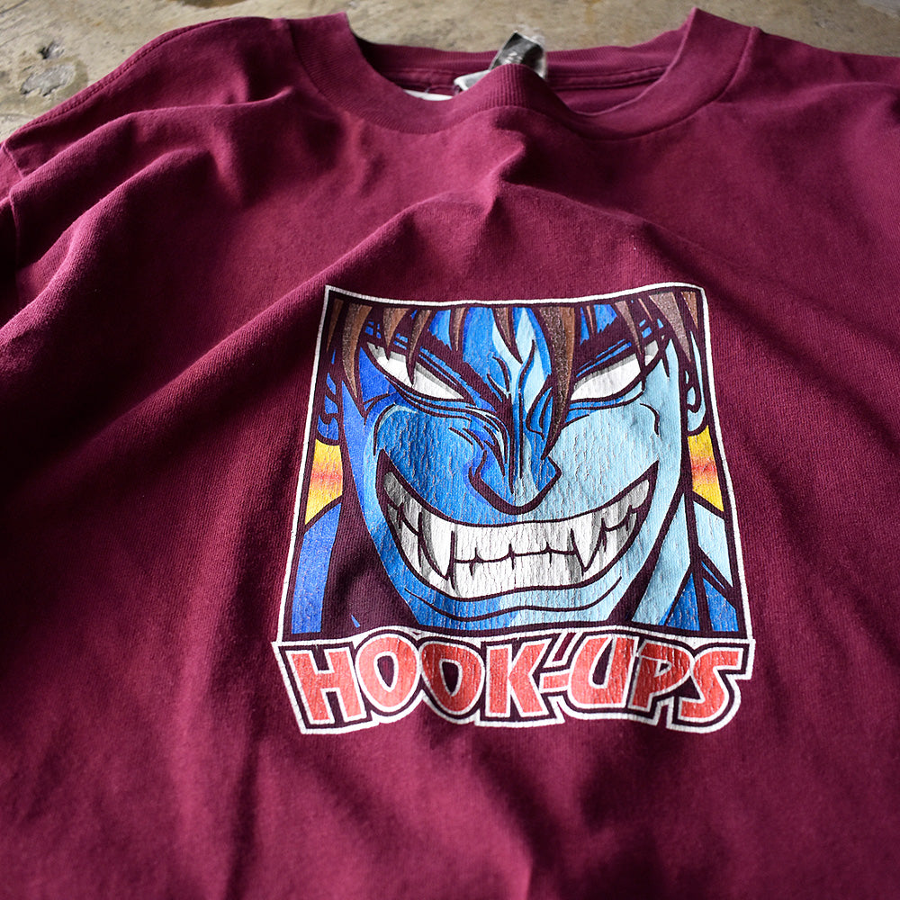 フックアップス グラフィック スケートTシャツ 1990年 ヴィンテージ