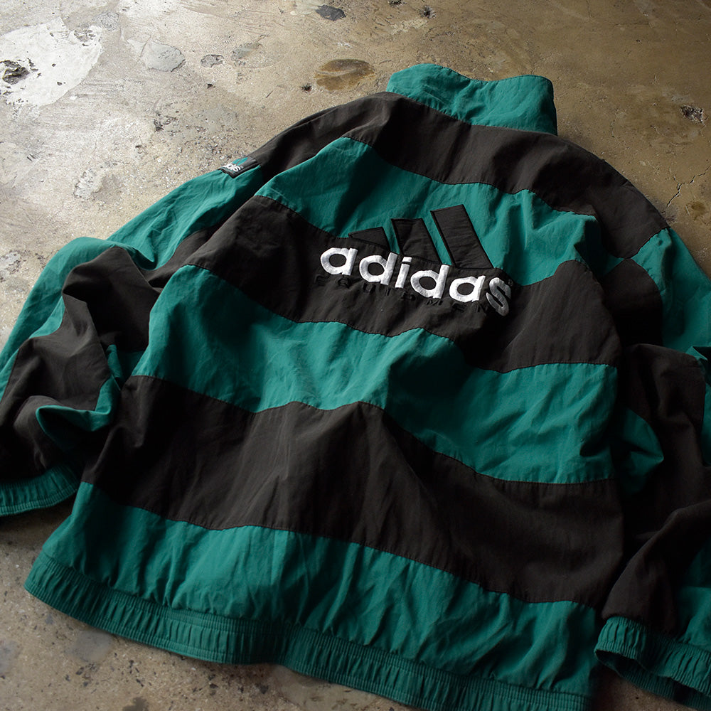 90's adidas EQUIPMENT ボーダー柄 フルジップジャケット 231012H
