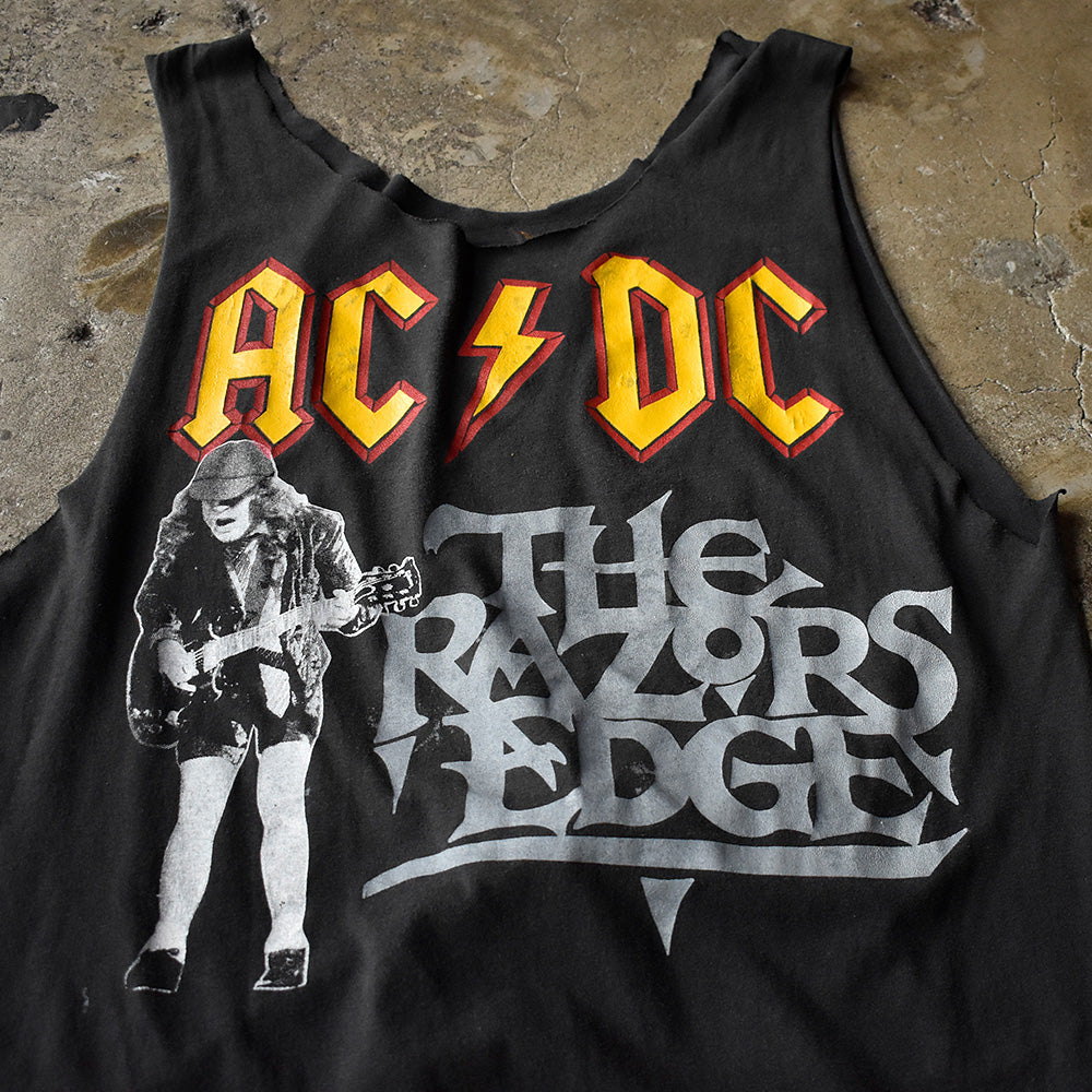 90's AC/DC “The Razors Edge” Tour カットオフ ロック Tシャツ 250816H