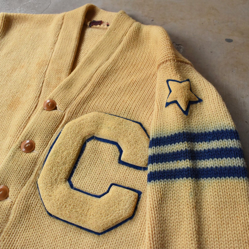 30’s  レタード ウールカーディガン “C☆” 251212H