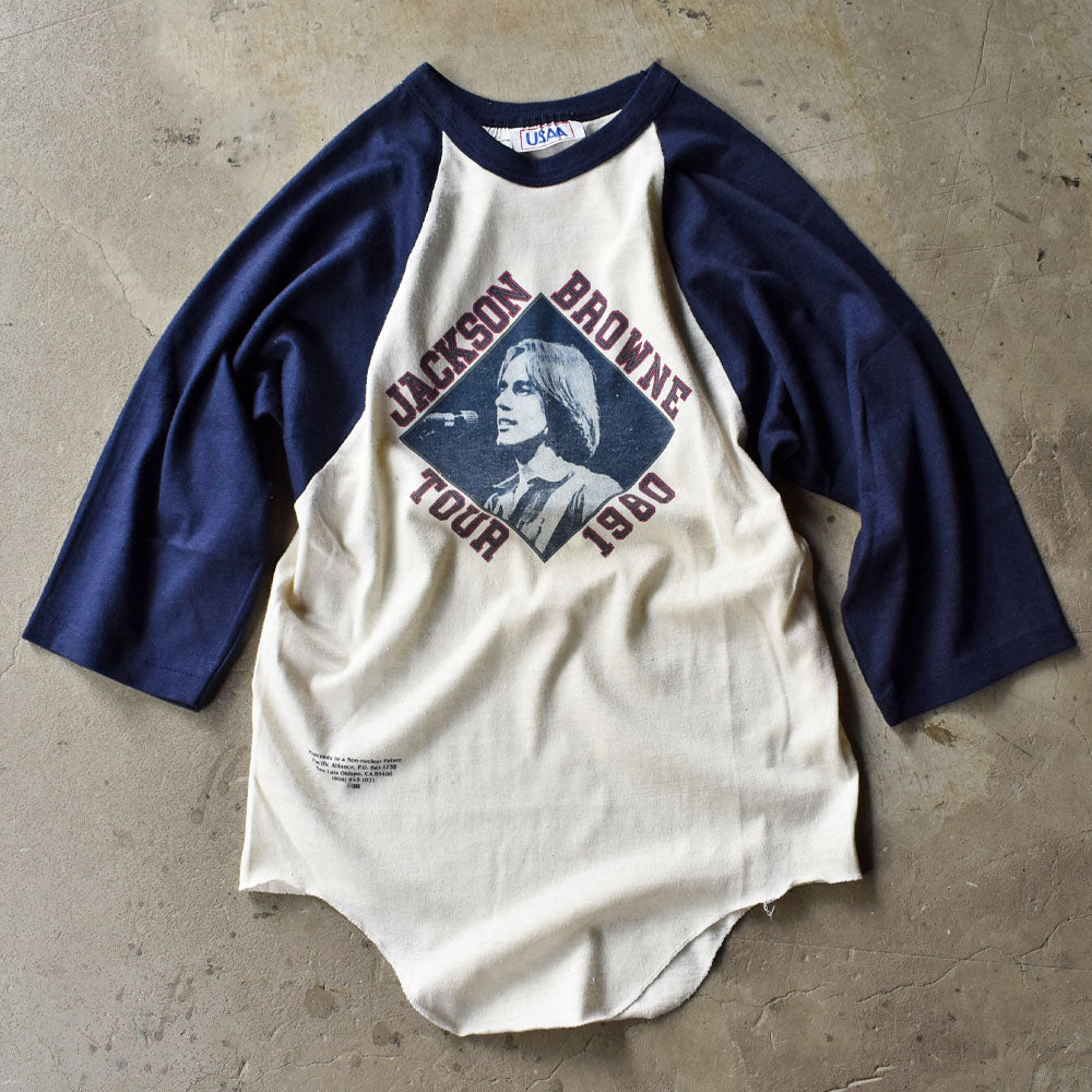 ジャクソン・ブラウン 1980 TOUR フォトプリント ラグランスリーブ ツアーTシャツ 1980年 S ヴィンテージ