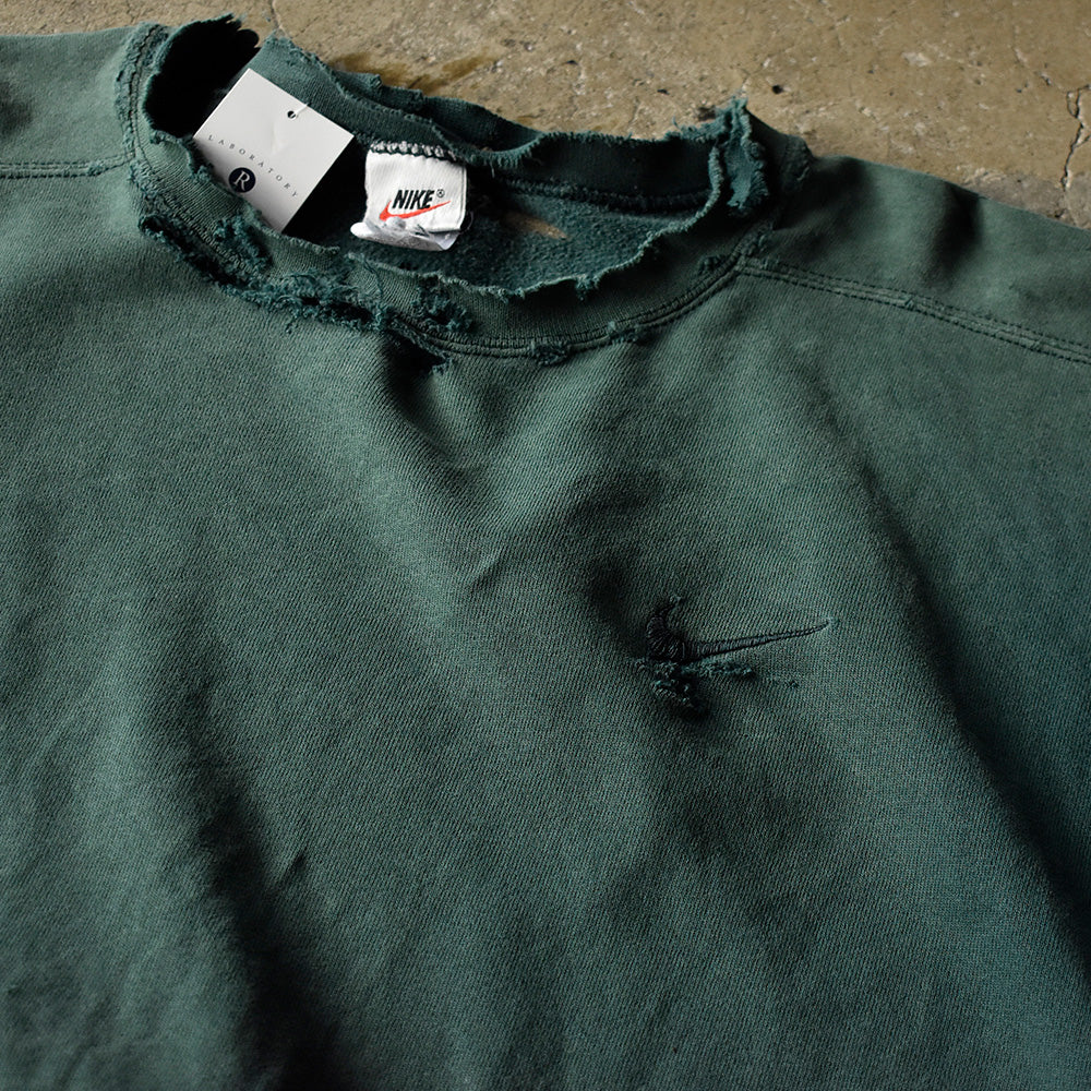 90's ボロ！ NIKE swoosh logo刺繡 スウェット USA製 230927H