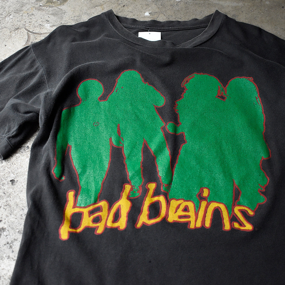 バッド・ブレインズ Quickness 両面プリント Tシャツ 1989年 グリーン×イエロー ヴィンテージ