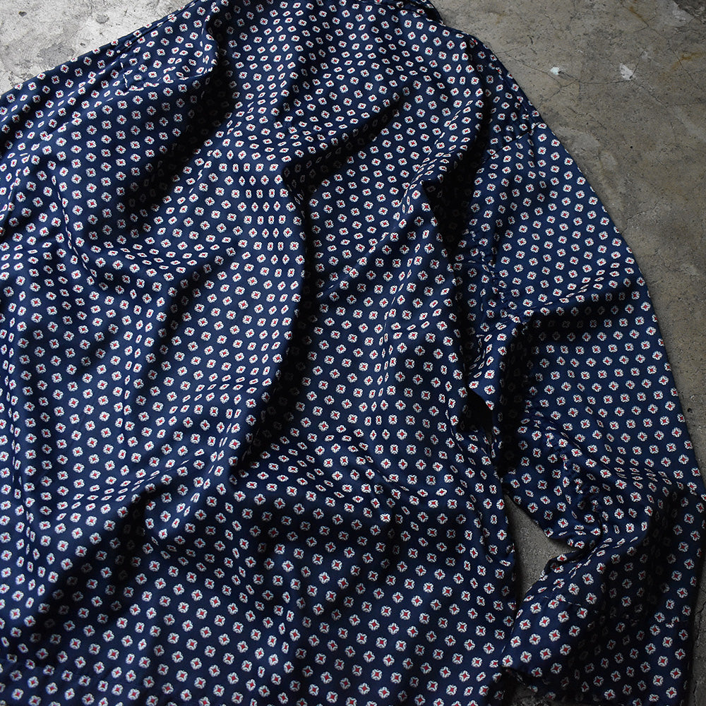 60's　MARSHALL FIELD & COMPANY　小紋柄　ナイロン　スリーピングシャツ　230523H