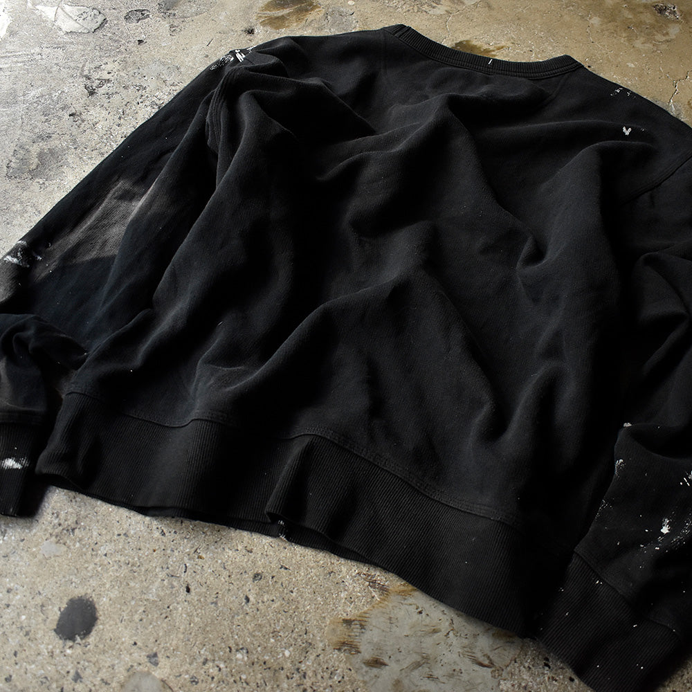 ペンキ！ Champion ブラック クルーネックスウェット 250123H