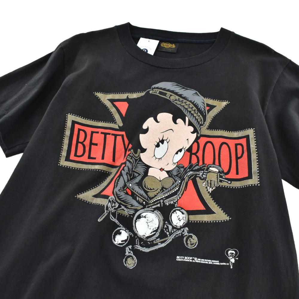 90's Betty Boop バイカー アイアンクロス キャラT USA製260609H