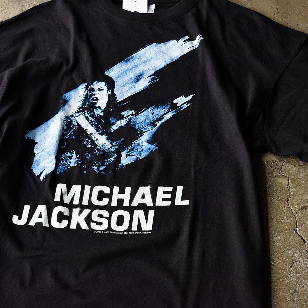 マイケル・ジャクソン フォトプリント グラデーション Tシャツ 2008年・2010年コピーライト ブラック ユーロ製 古着