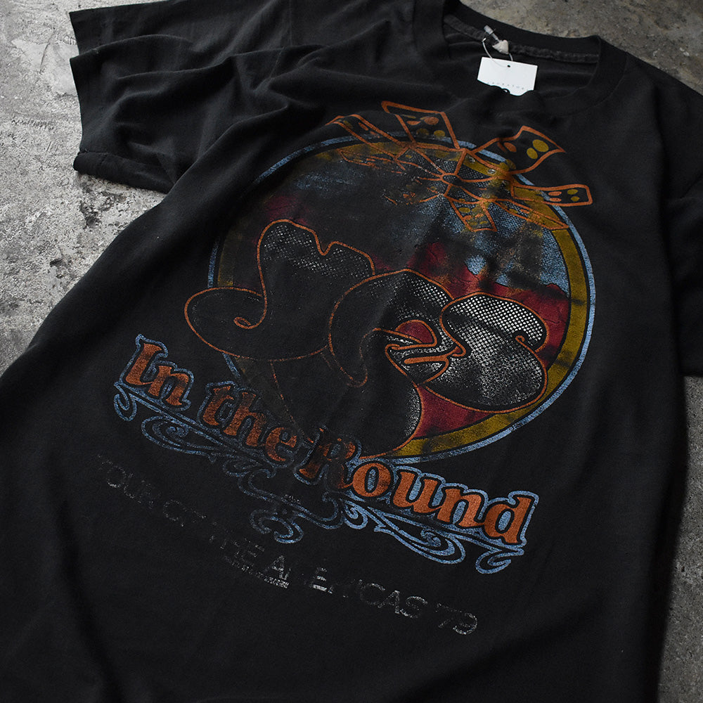 イエス In The Round アメリカツアーTシャツ 1979年 ブラック ヴィンテージ