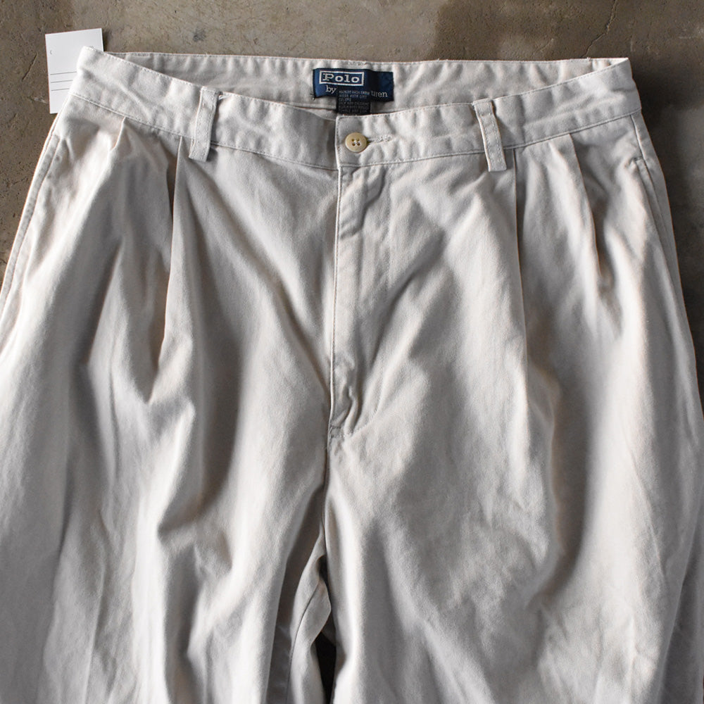 90's Polo Ralph Lauren “HAMMOND PANT” ツータック チノパン 240321 S2026