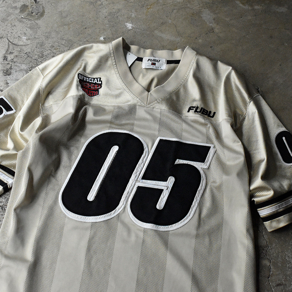 Y2K FUBU ホッケーシャツ シャンパンゴールドカラー USA製 250611H