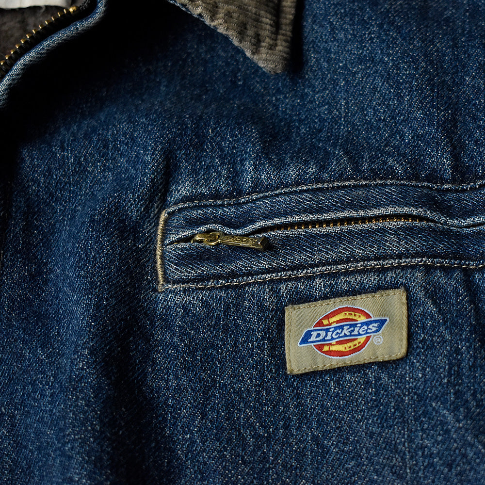 90's Dickies “Gadsden flag”プリント デニムジャケット ブランケットライナー 231210H