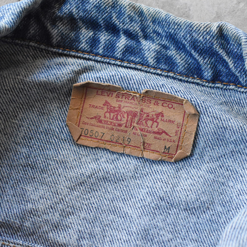 90’s Levi's 70507-0219 ケミカルウォッシュ デニムジャケット USA製 250605