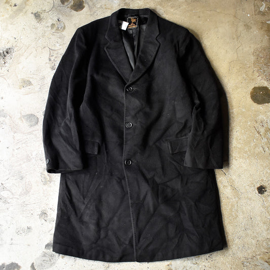 50's~ Varsity Town Clothes カシミア チェスターコート ブラック! 240107