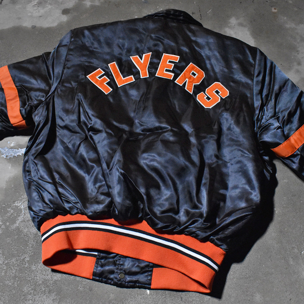 80’s SHAIN “NHL Philadelphia Flyers” ナイロン スタジャン アワードジャケット 240227