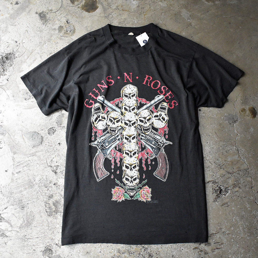 ガンズ・アンド・ローゼズ Use Your Illusion 1991 ツアーTシャツ スカル ピストル ローズ ヴィンテージ