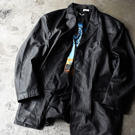 90’s~ J. Ferrar big size! レザージャケット XXL size 241021H