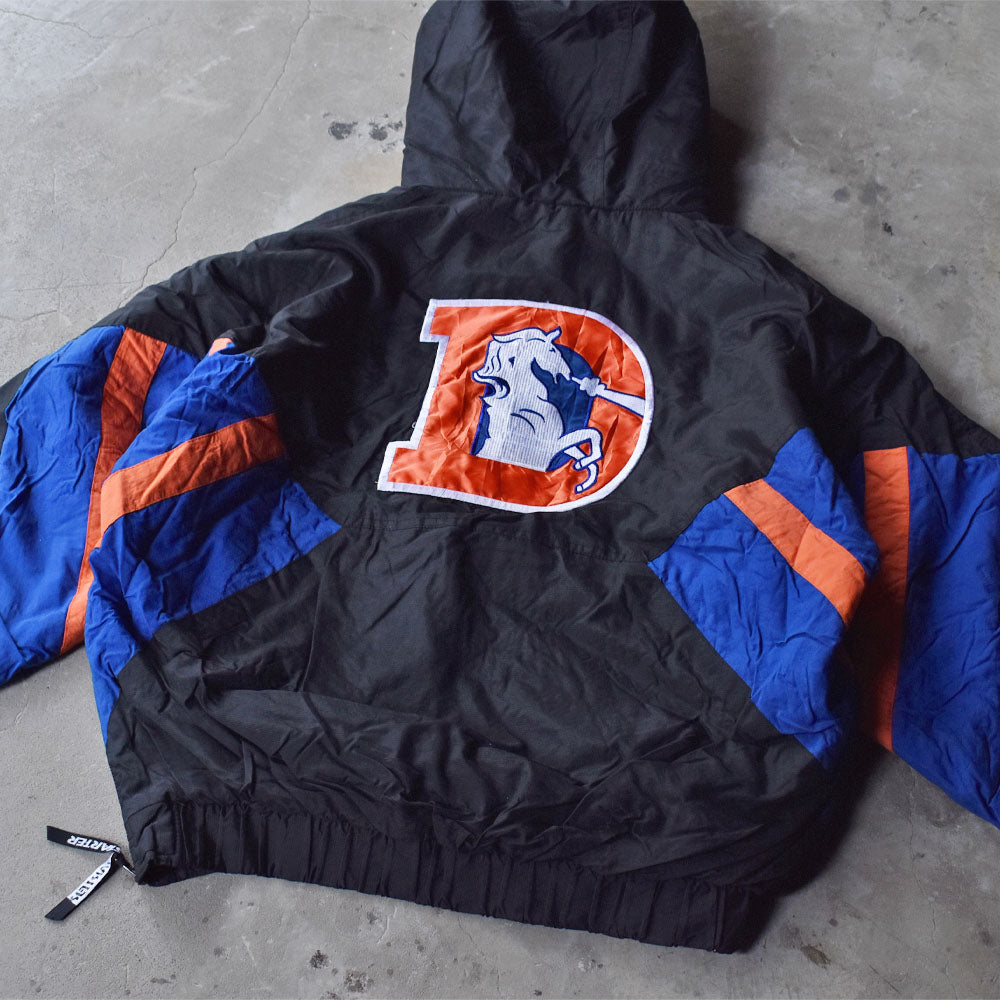 90’s STARTER ”NFL Denver Broncos” 中綿入り フード ナイロンプルオーバー　231211