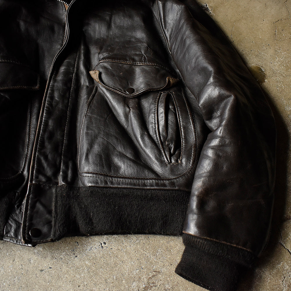 70's Schott G-1 Type レザーフライトジャケット 240217H