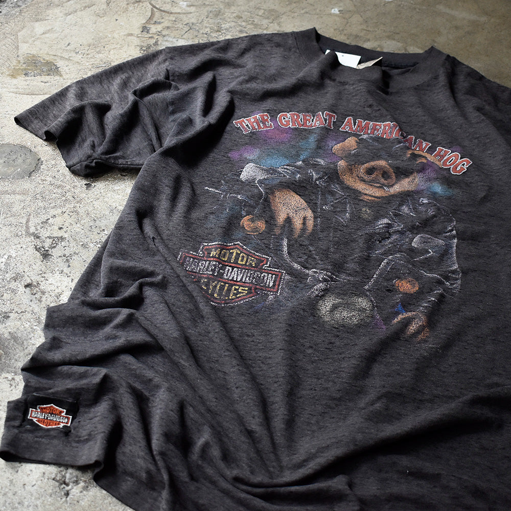 ハーレーダビッドソン Pig 3D EMBLEM Tシャツ 1990年 USA製 ヴィンテージ