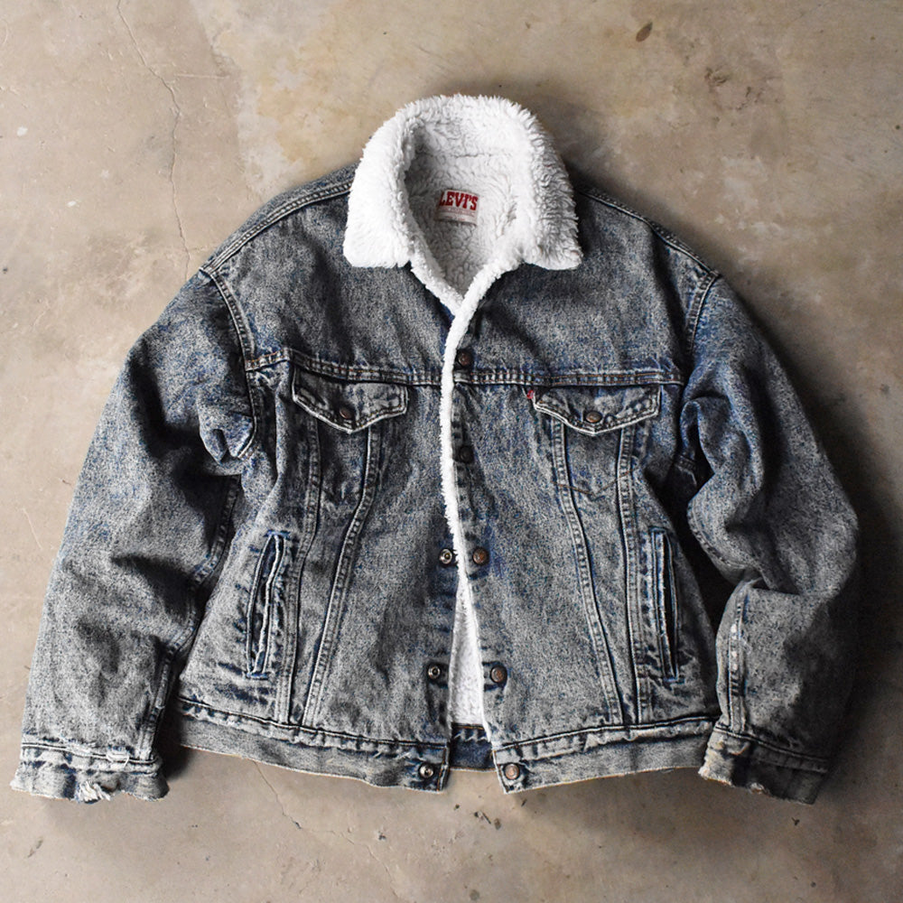 90’s Levi's 70609-0227 ケミカルウォッシュ デニムボアジャケット USA製 241213