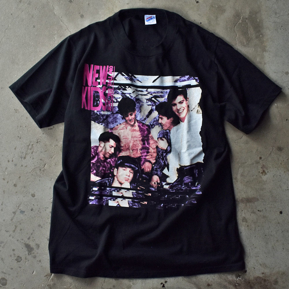ニュー・キッズ・オン・ザ・ブロック メンバープリント Tシャツ 1990年 ブラック USA製 ヴィンテージ