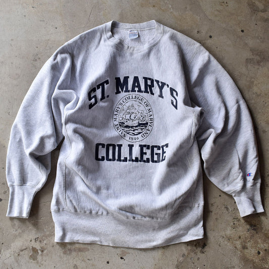 90’s Champion 3段プリント！“ST.MARY’S COLLEGE” RWスウェット USA製 231025