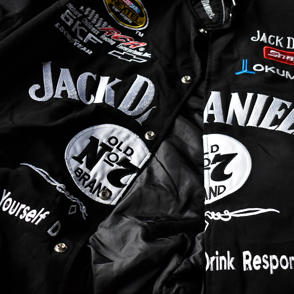 Y2K JEFF HAMILTON “Jack Daniel's” 中綿入り レーシング ジャケット 241006H