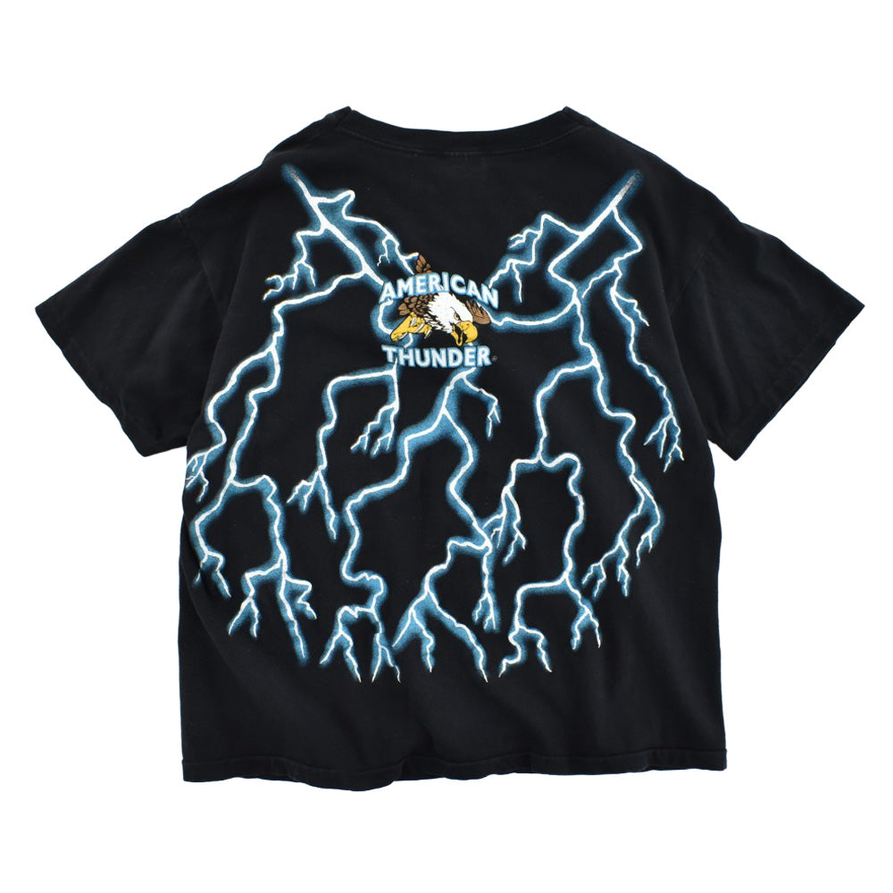 90's American Thunder "稲妻＆タイガー" アニマルTシャツ 260731H