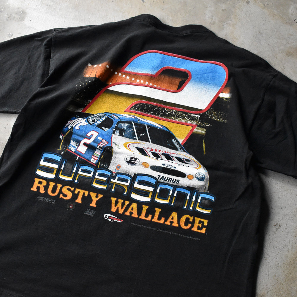 Y2K “Rusty Wallace #2” 両面プリント レーシング Tシャツ 240726