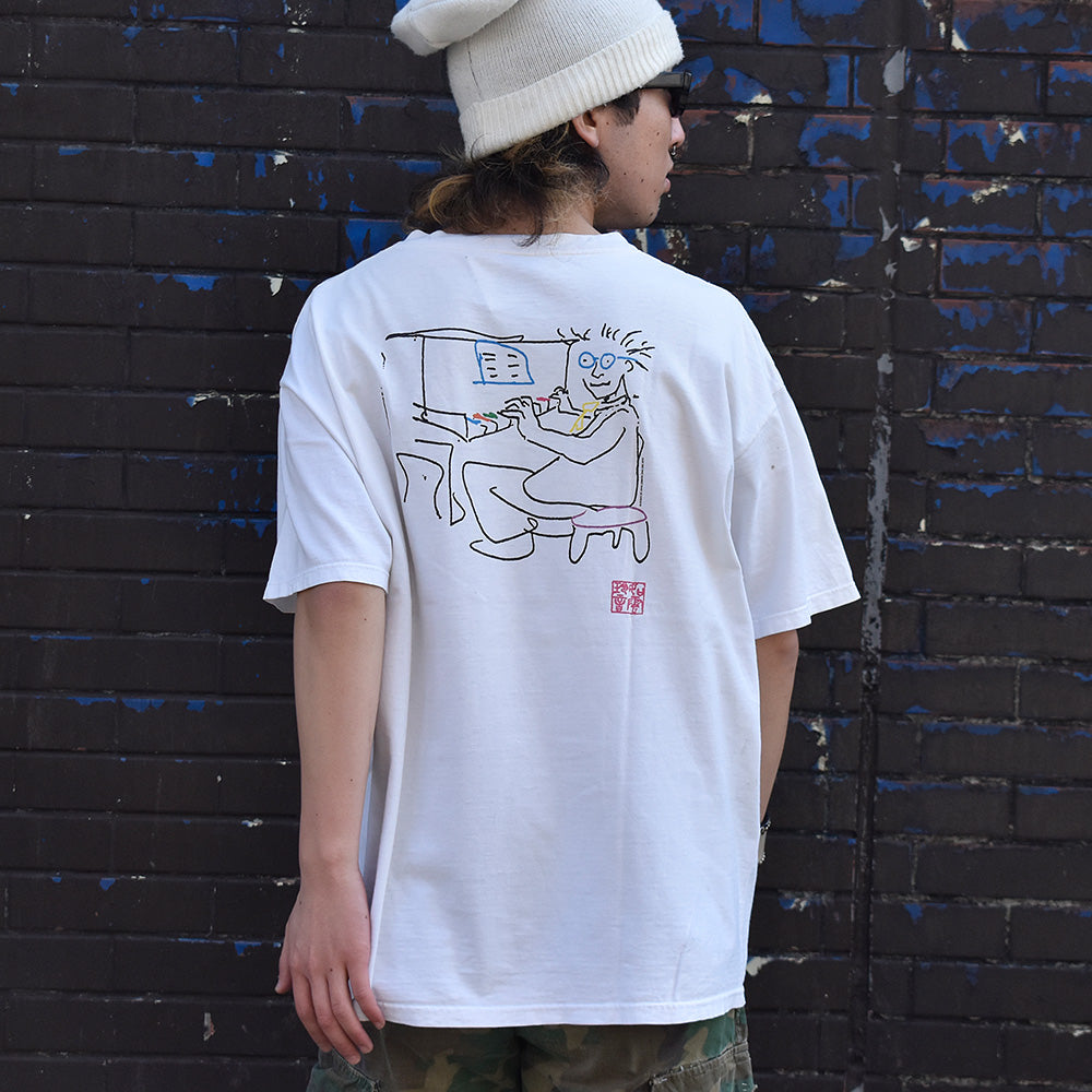 90's John Lennon “Bag One Art” イラストTシャツ 231129H