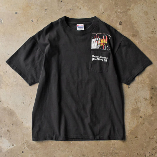 90’s Hanes ”DIRTY HARRY'S Bike Week '96” ポケット付き バイクTシャツ 250509