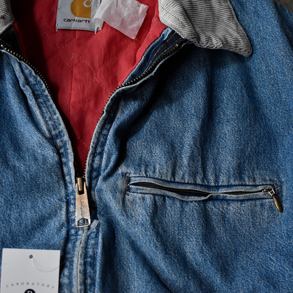 80's Carhartt デニム デトロイトジャケット キルティングライナー 230923H