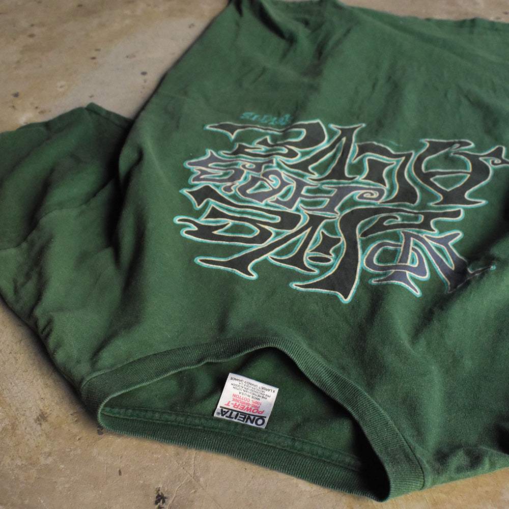 No Jive He's Alive グラフィティ メッセージTシャツ 1995年 ダークグリーン USA製 ヴィンテージ