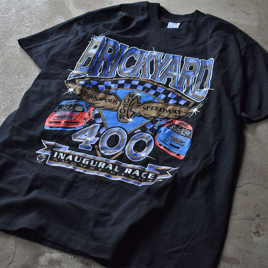 90's デッドストック! “BRICKYARD400” ラメプリント Tシャツ USA製 230526