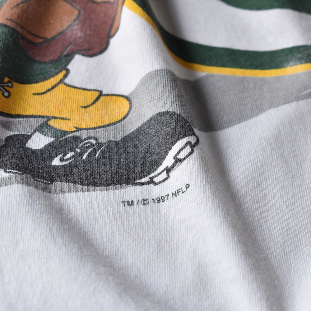 90's Looney Tunes “NFL Green Bay Packers” キャラ Tシャツ USA製 240609