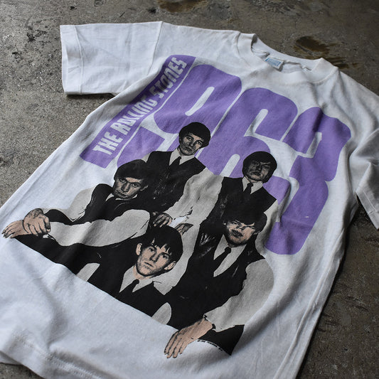 80's The Rolling Stones "1963 photo" オーバープリント ロック Tシャツ Euro製 230705H