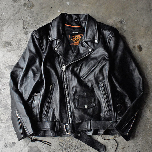 90's～ big size！ Milwaukee Leather レザー ライダースジャケット ミントコンディション 231119H