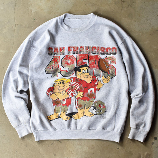 90’s The Flintstones “San Francisco 49ERS” キャラ スウェット 240424