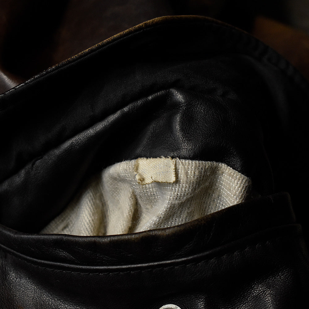 70's Schott “L-S-674-M-S” G-1 Type フライト レザージャケット USA製 240130H
